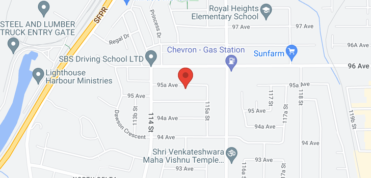 map of 11490 95A AVENUE